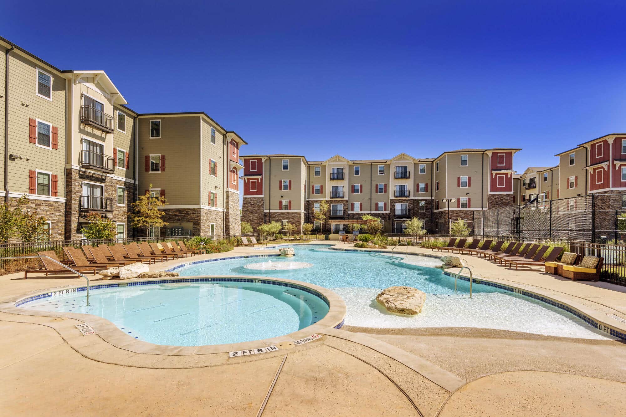 arba san marcos off campus apartments near texas state university california style pool sun deck